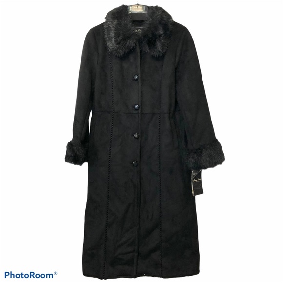Terry Lewis long black luxury coat - Picture 2 of 16